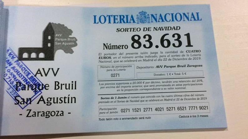Lotería de Navidad en la AV Bruil San Agustín