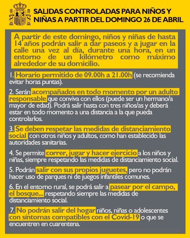 Salidas controladas de niños y niñas