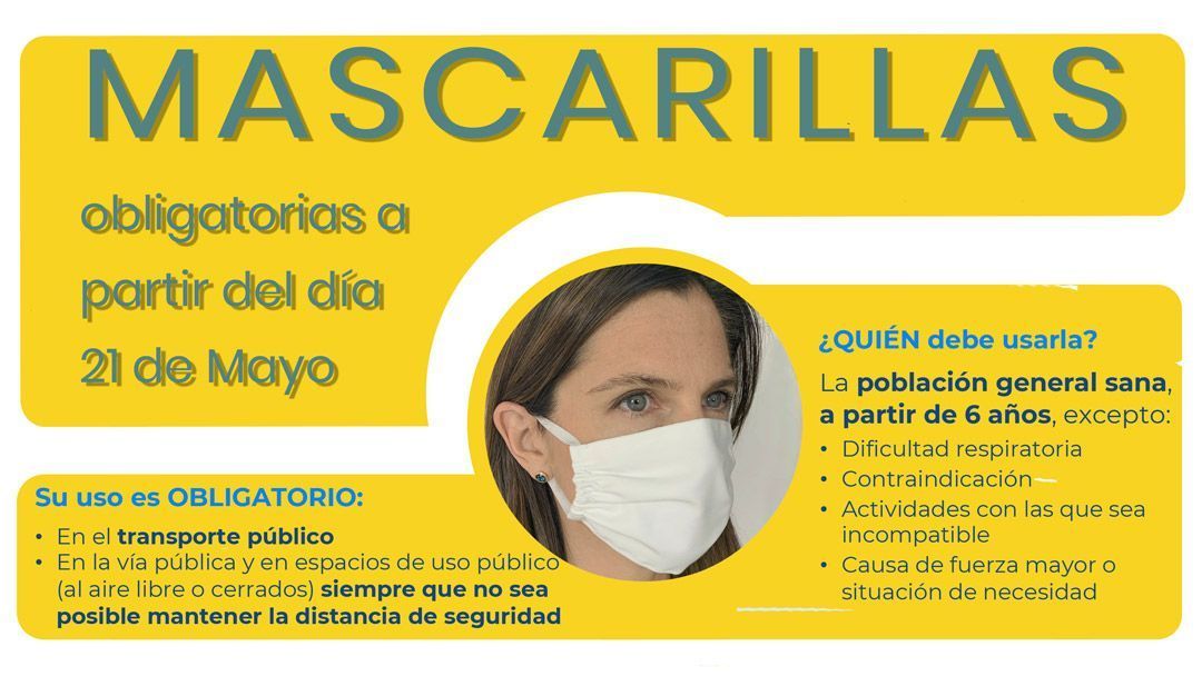 Mascarillas obligatorias para mayores de 6 años