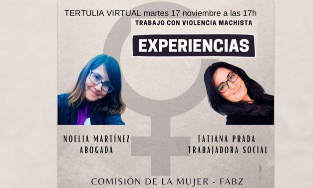 Tertulia virtual: Experiencias en el trabajo con la violencia machista