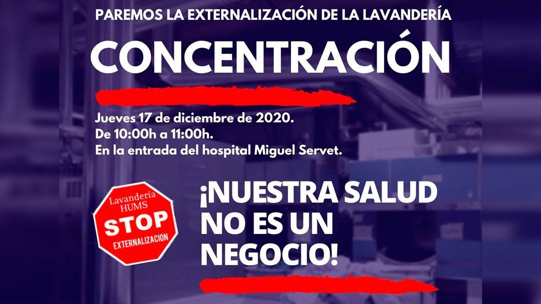 Concentración contra la privatización de la lavandería del Servet