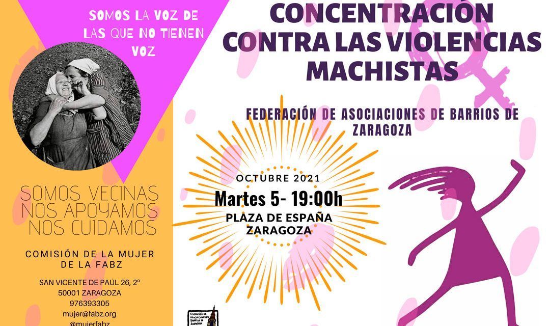 Concentración contra las violencias machistas octubre 2021