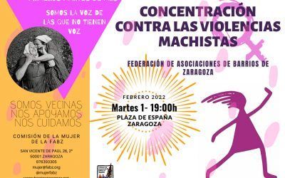 Concentración contra las violencias machistas febrero 2022