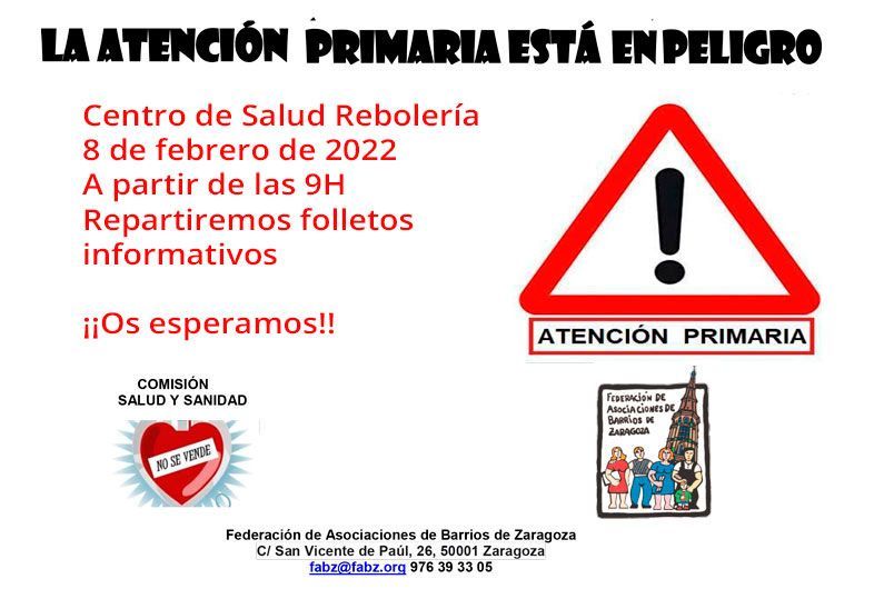 La Campaña de Atención Primaria de la FABZ llega al CS Rebolería